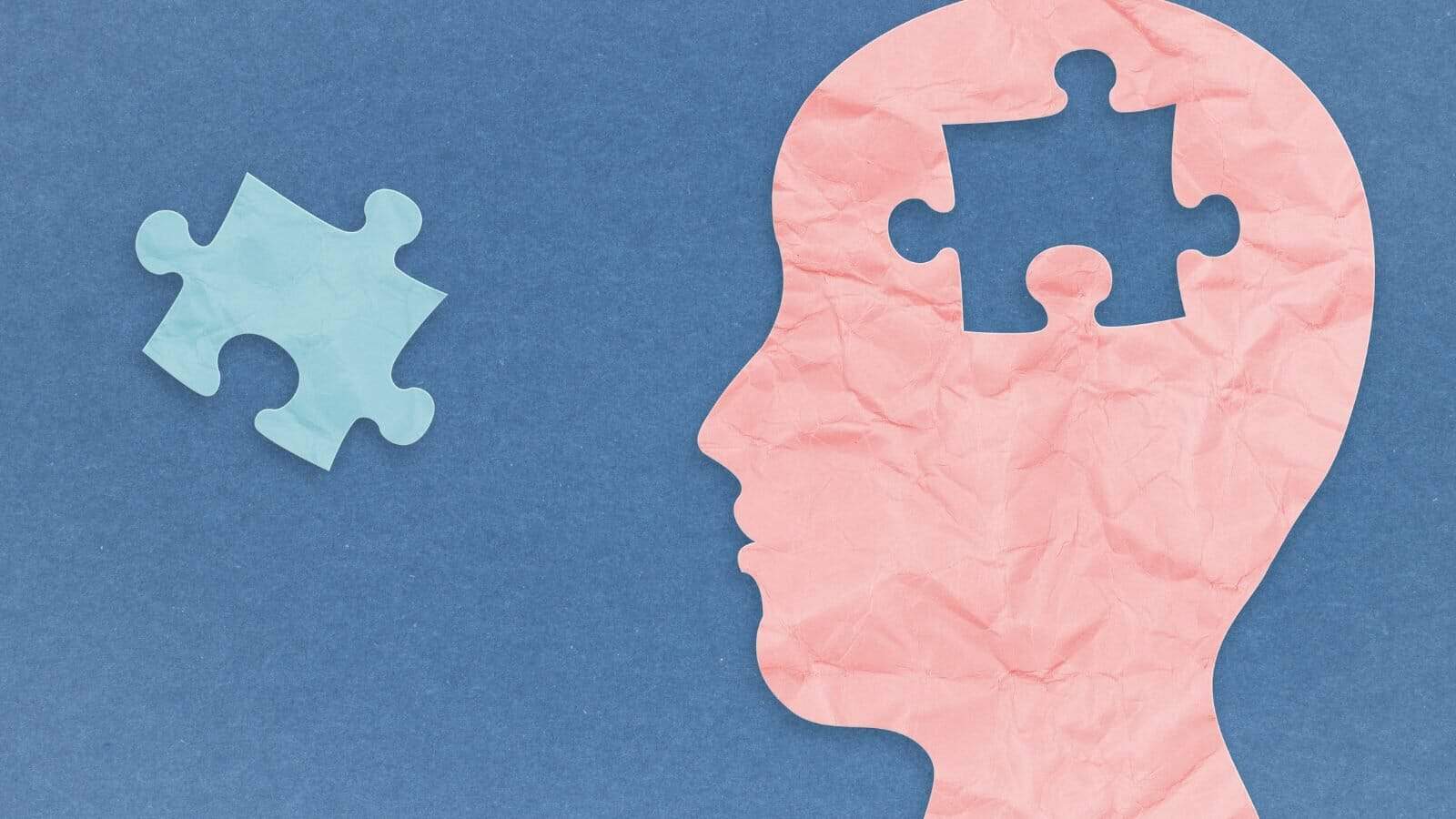 A person's head with a functional medicine puzzle piece.