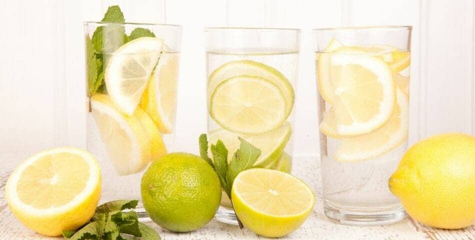 Morning routine activity - drink clean water and incorporate lemons and mint