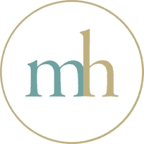 A minimalist logo featuring the letter H encircled.