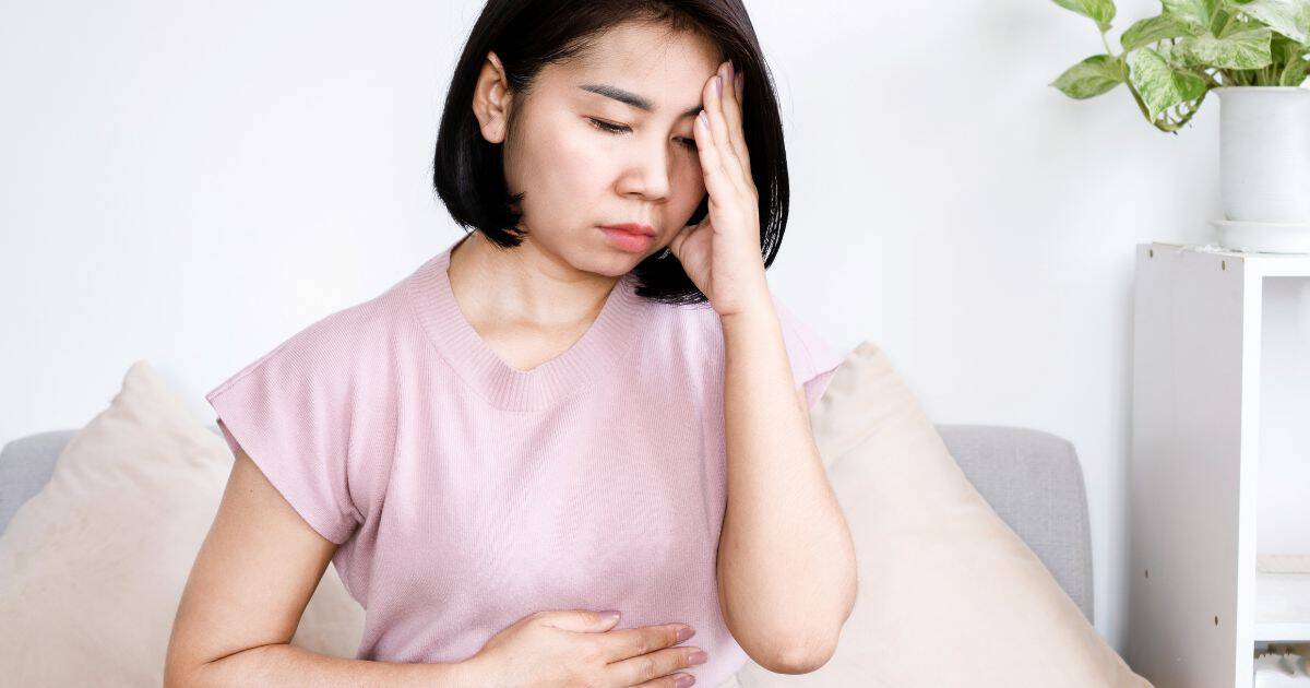 Woman with Gut-Brain-connection symptoms