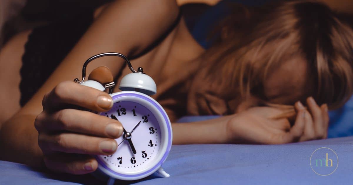 Woman experiencing poor sleep quality